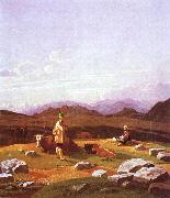 Wilhelm von Kobell Jager auf der Hochalm USA oil painting artist